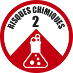 logo risques chimiques de niveau 2