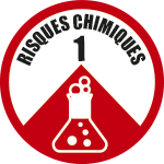 logo risques chimiques de niveau 1